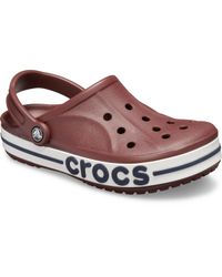 burgundy crocs
