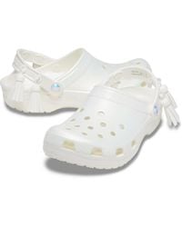 black classic crocs iridescent clog