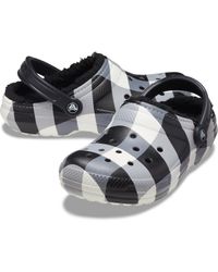 black plaid crocs