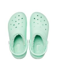 lined crocs mint