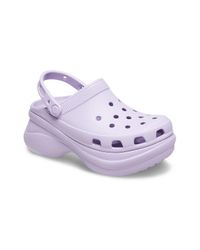crocs classic bae lavender platform clogs