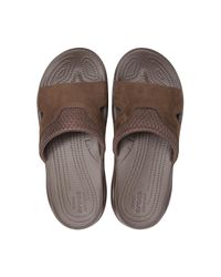 crocs men's swiftwater leather slide
