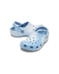 crocs blue tie dye