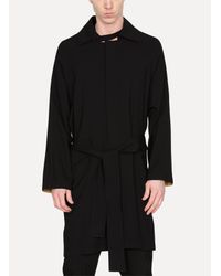 Ann Demeulemeester - Black Coat Stretchwool for Men - Lyst