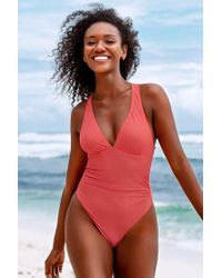 CUPSHE Multicolor Braided Back And Strappy Tummy Control One Piece Swimsuit