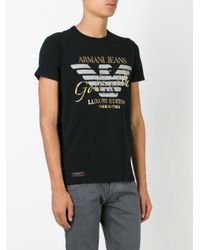 Armani Jeans Special Edition T.shirt With Logo in Black for Men - Lyst