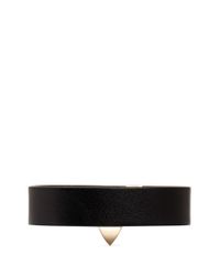 Valentino | Black 'rockstud' Hinge Lock Leather Bracelet | Lyst
