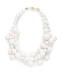 Kenneth Jay Lane | White Beaded Cluster Multi-row Necklace | Lyst