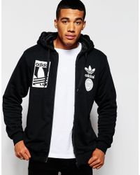 black adidas originals zip hoodie