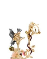 Anabela Chan | Multicolor 'Swallow Garland' 18K Gold Diamond Pavé Drop Earrings | Lyst