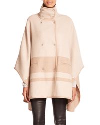 Vince | Natural Blanket-Striped Cape Coat | Lyst