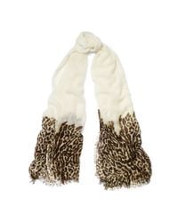 Ralph Lauren | Beige Leopard-print Wool-blend Scarf | Lyst