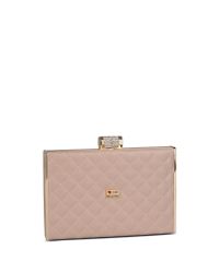 Love Moschino | Pink Framed Quilted Clutch | Lyst