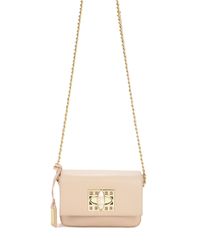 Badgley Mischka | Natural Precious Pebbled Leather Handbag | Lyst
