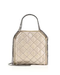 Stella McCartney | Falabella Quilted Metallic Mini Tote | Lyst