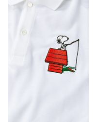 Lacoste Peanuts Snoopy Polo Shirt In White For Men Lyst Lacoste Peanuts Snoopy Polo Shirt In White For Men Lyst