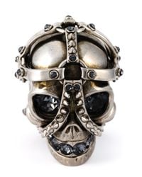 Alexander McQueen | Metallic Harness Skull Ring for Men | Lyst