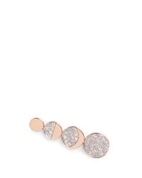 Pamela Love | Metallic 'moon Phase' Diamond 18k Rose Gold Single Climber Earring | Lyst