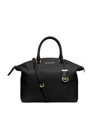 MICHAEL Michael Kors - Black 'large Riley' Satchel - Lyst