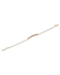 Anne Sisteron - Pink 14kt Rose Gold Diamond Id Bracelet - Lyst