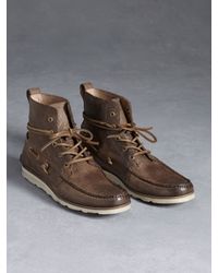 John Varvatos | Brown Lugger Boat Boot for Men | Lyst