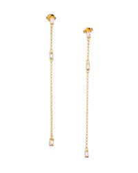 Jennifer Zeuner | Metallic Soleil White Sapphire Drop Earrings | Lyst