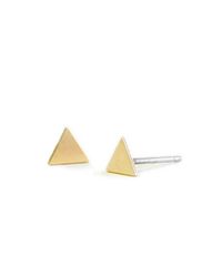 Kris Nations | Metallic Triangle Stud Earrings | Lyst