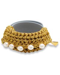 Lucy Folk - Metallic Pearl Diver Gold Slap Band - Lyst