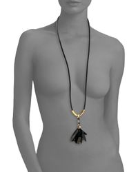 Marni | Black Single Flower Necklace | Lyst