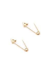 Rebecca Minkoff | Metallic Safety Pin Earring | Lyst