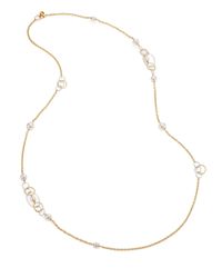 Majorica | Metallic Rain 8mm-12mm White Pearl Mixed Hoop Station Necklace | Lyst