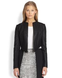 bcbg cropped leather jacket