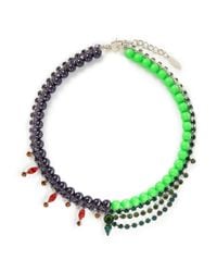 Joomi Lim | Green Crystal Bead Double Strand Necklace | Lyst