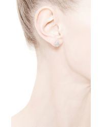 Fallon | Metallic Crystal-Pavé Pyramid Studs | Lyst