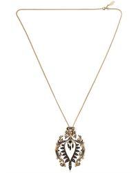 Roberto Cavalli | Black Plated Brass Swarovski Necklace | Lyst