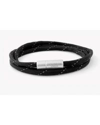 Tateossian - Notting Hill Bracelet In Black Paracord With Aluminium Clasp for Men - Lyst