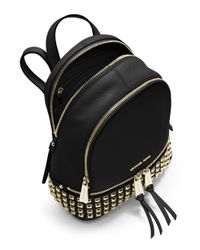 rhea mini studded leather backpack