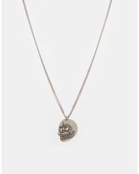 Cheap Monday | Metallic Skull Necklace for Men | Lyst