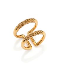 Chloé | Metallic Hope Chain Double-band Ring | Lyst
