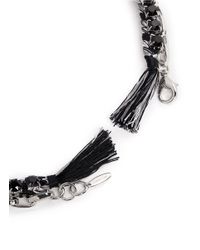 Joomi Lim | Black Skull Spike Cotton Braid Necklace | Lyst