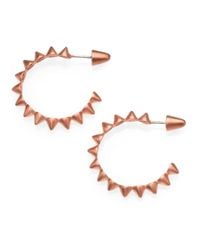 Eddie Borgo | Pink Matte Mini Cone Small Hoop Earrings/1 | Lyst