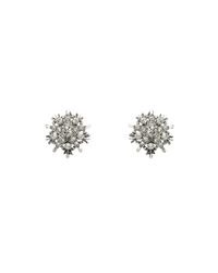 Oscar de la Renta | Metallic Swarovski Crystal Pavé Star Studs | Lyst