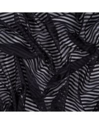 Paul Smith | Women's Black Silk Sheer-stripe Scarf | Lyst