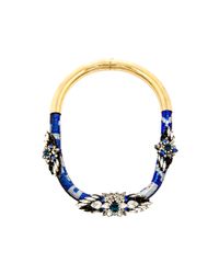 Shourouk | Mamba Crystal And Sequin Necklace In Blue | Lyst