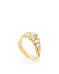 Fernando Jorge | Metallic Stream Wave Ring In Diamonds | Lyst