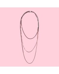 MZ Wallace | Metallic Saskia Diez Very Long Fade Loop Silver Necklace | Lyst