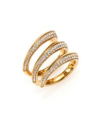 Michael Kors | Metallic Pavé Three-row Ring | Lyst