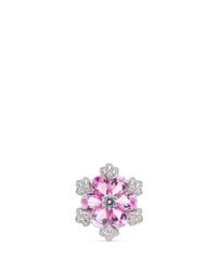 CZ by Kenneth Jay Lane | Pink Pear Cut Cubic Zirconia Flower Ring | Lyst