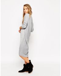oversized grey jumper dress