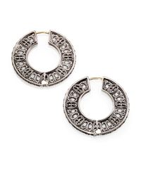 Konstantino | Metallic Classics Sterling Silver Flat Hoop Earrings/1 | Lyst
